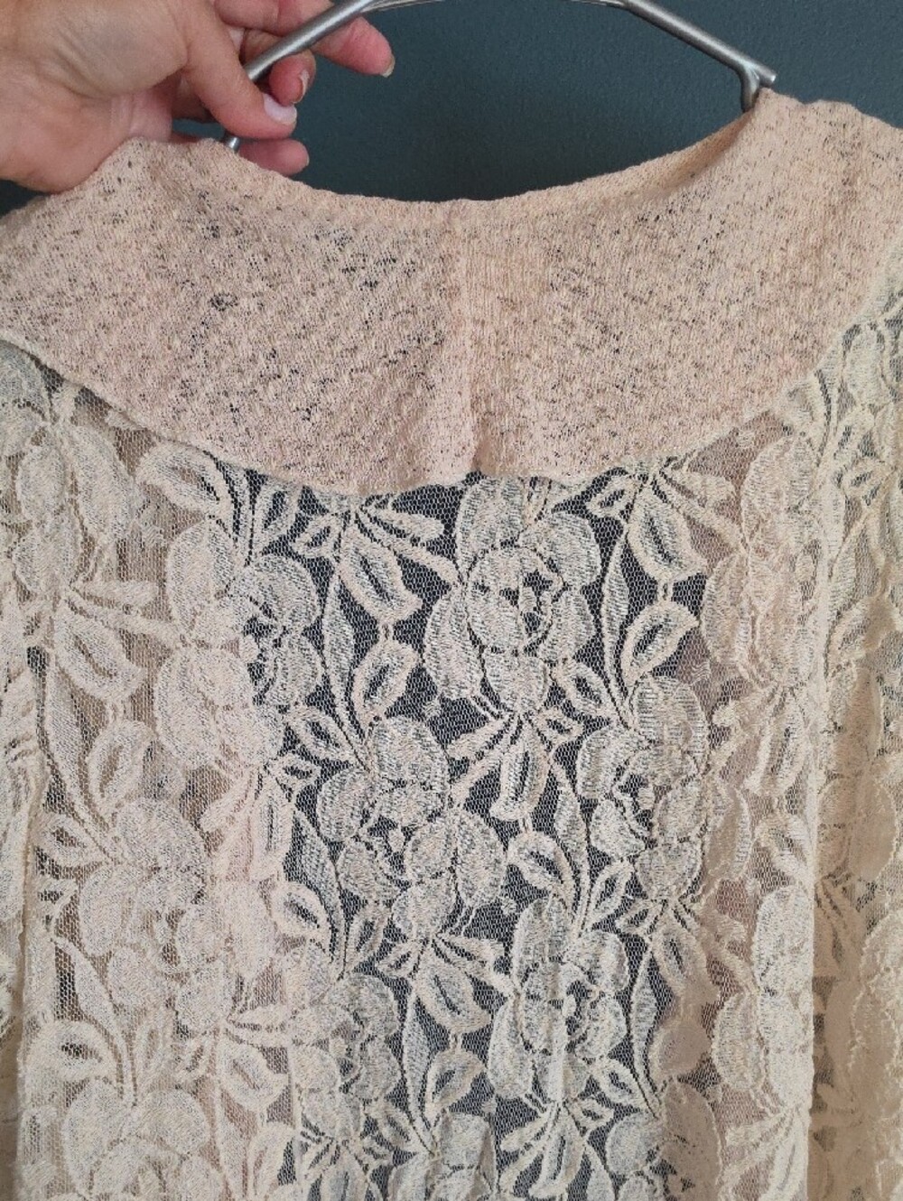 Lace Ruffle Kimono - Ivory - Picture 6 of 6